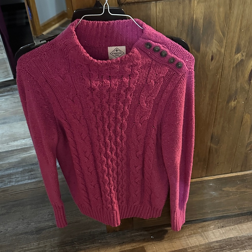 St. John's Bay Women's Sweater - Bright Pink